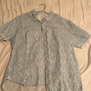 Mens button down short sleeve shirt